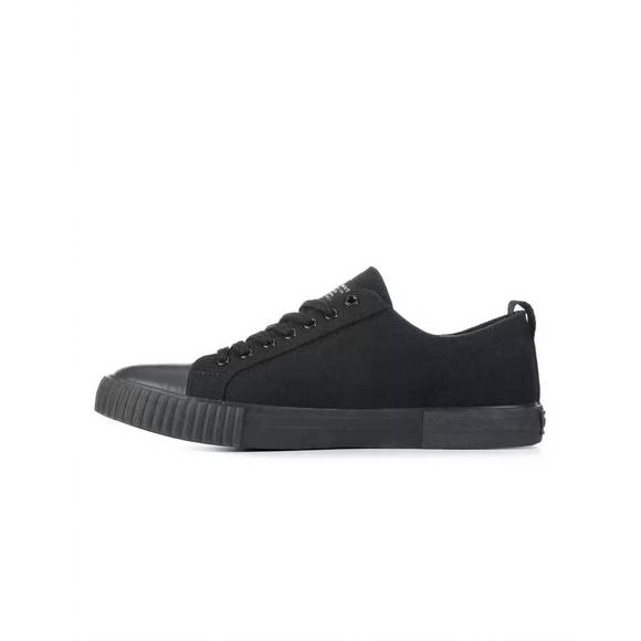 NEW LEVI'S men's anikin c canvas sneaker in black monochrome - Picture 2 of 4